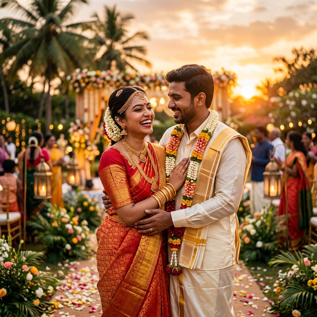 South Indian Wedding Couple