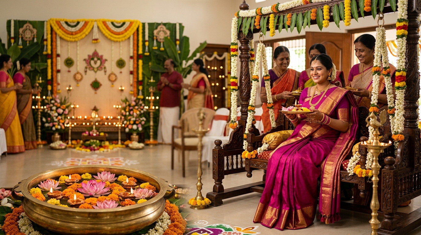 Valakaappu Baby Shower Ceremony — Click Me Studio