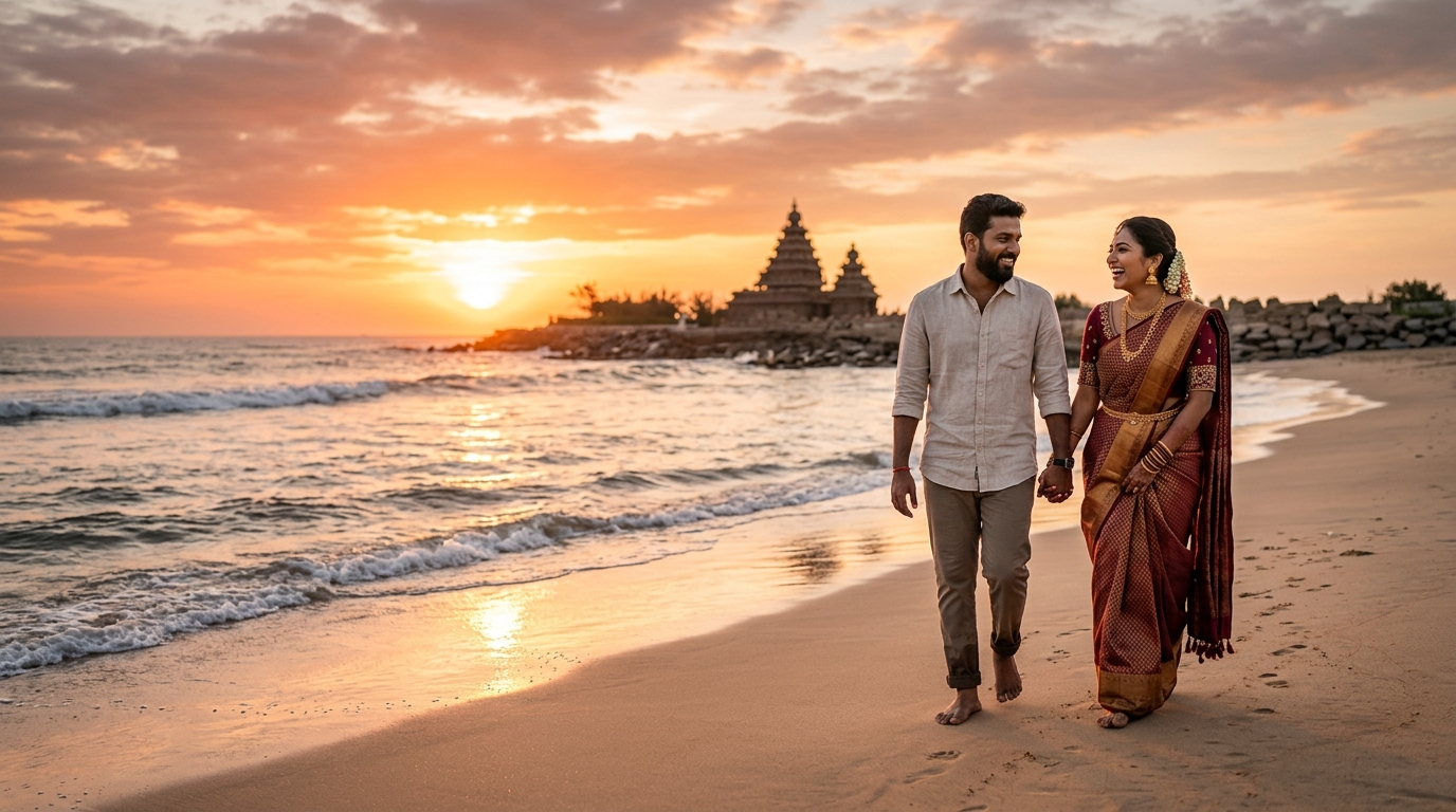 Pre-Wedding Mahabalipuram Beach — Click Me Studio